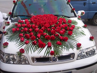 鲜花婚车