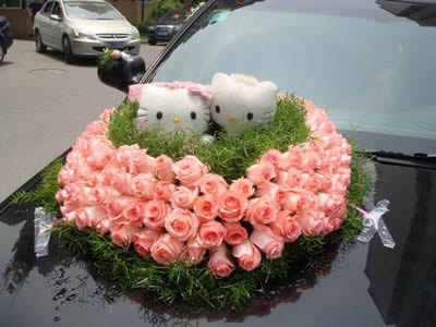 鲜花婚车